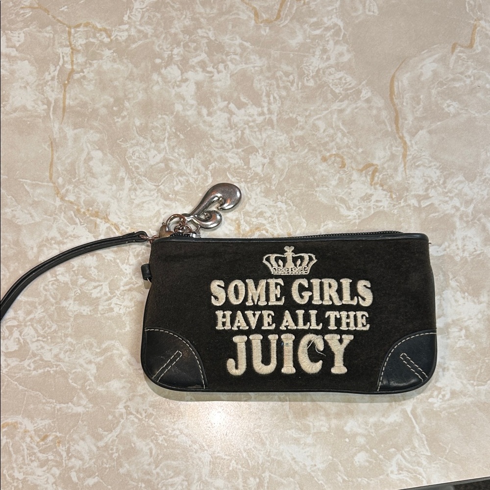 Juicy Couture Black and White Wristlet